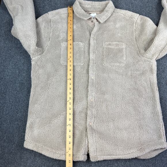 UGG Tasman Full-Snap Fleece Shirt Mens Size XXL Button Down Putt Brown NWT - Picture 7 of 7